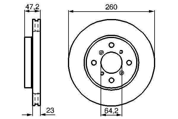 BOSCH BOS0986478415 féktárcsa