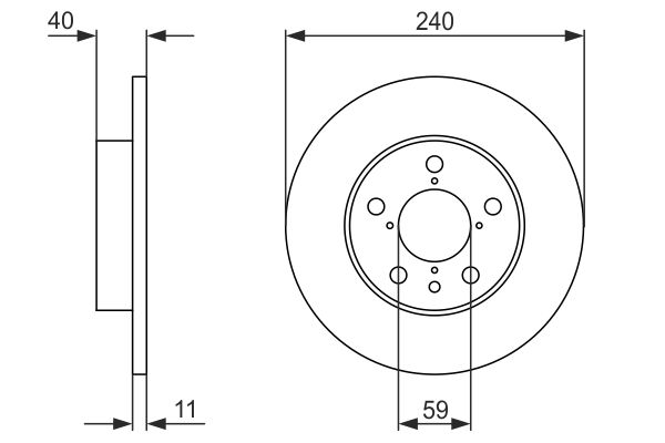 BOSCH BOS0986478444 féktárcsa