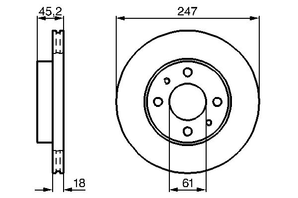 BOSCH BOS0986478459 féktárcsa