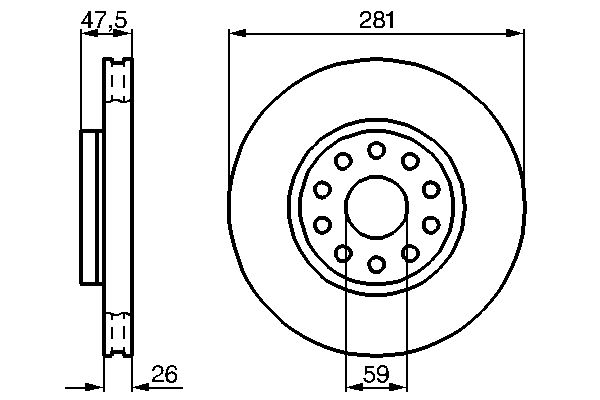 BOSCH BOS0986478460 féktárcsa