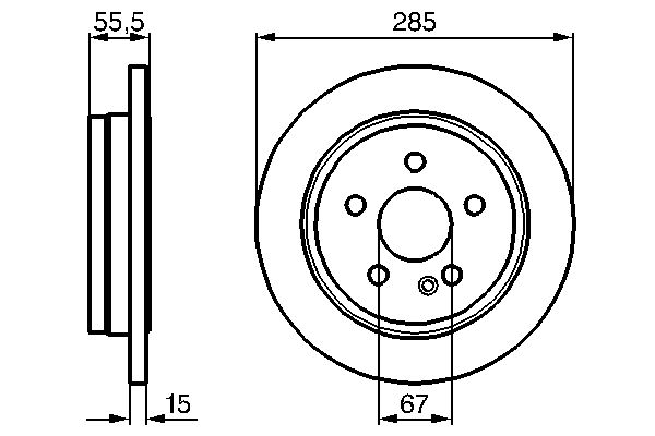 BOSCH BOS0986478469 féktárcsa