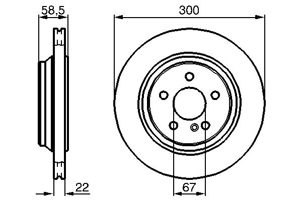 BOSCH BOS0986478473 féktárcsa