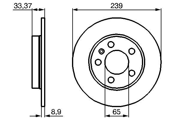 BOSCH BOS0986478481 féktárcsa