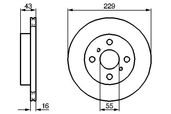 BOSCH 0986478491 Féktárcsa