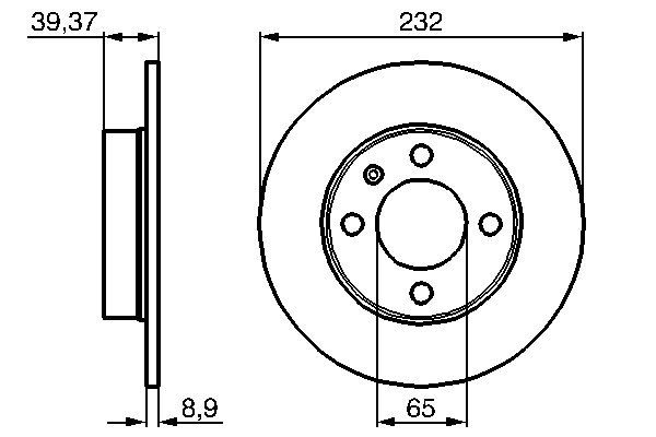 BOSCH 0986479C67 Féktárcsa