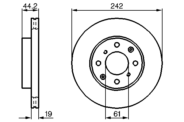 BOSCH BOH0986478503 Féktárcsa