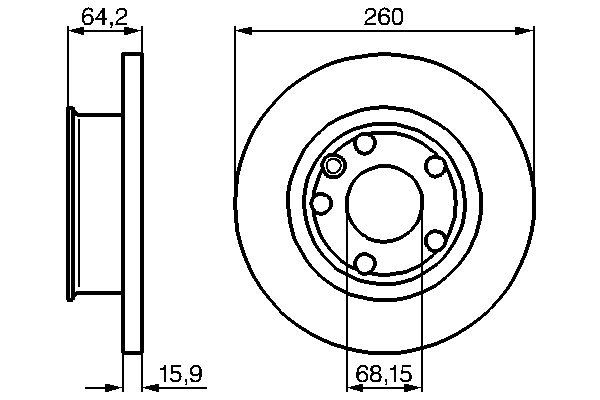 BOSCH 0986478547 Féktárcsa