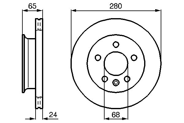 BOSCH 0986478548 Féktárcsa