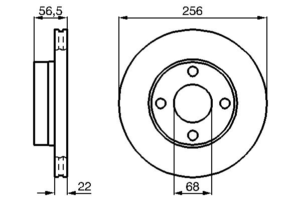 BOSCH 0986478550 Féktárcsa