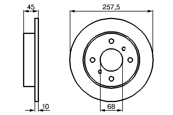 BOSCH 215 739 0 986 478 564 - Féktárcsa