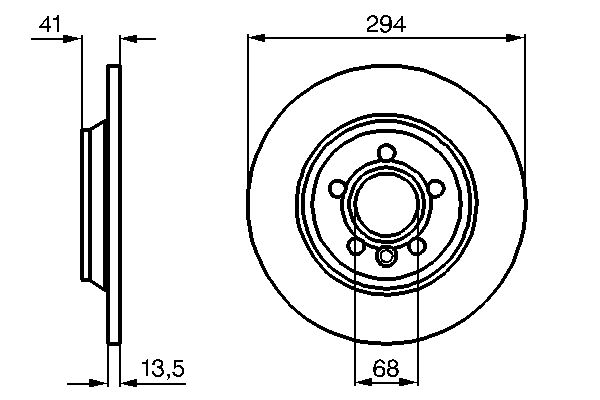 BOSCH 0986478569 Féktárcsa