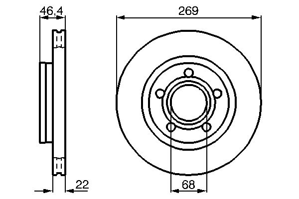 BOSCH BOS0986478574 féktárcsa