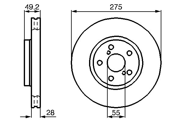 BOSCH 0986478583 Féktárcsa