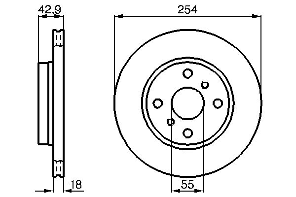 BOSCH BOS0986478585 féktárcsa