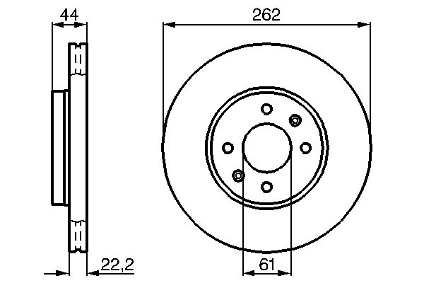 BOSCH BOS0986478598 féktárcsa