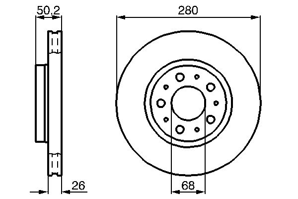 BOSCH 0986478603 Féktárcsa