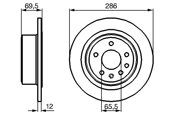 BOSCH 0986478609 Féktárcsa