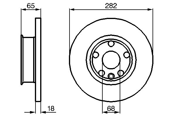 BOSCH 215 752 0 986 478 613 - Féktárcsa