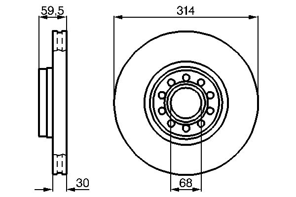 BOSCH 0986478617 Féktárcsa