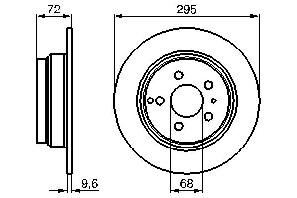 BOSCH 0986478628 Féktárcsa