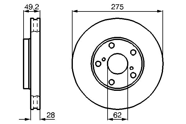 BOSCH 0986478632 Féktárcsa