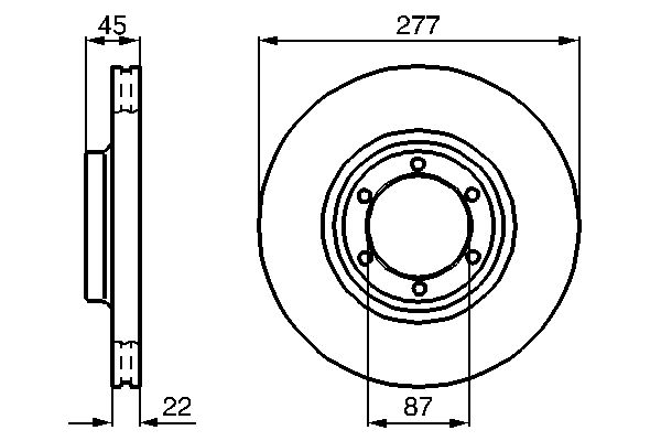 BOSCH 0986478635 Féktárcsa