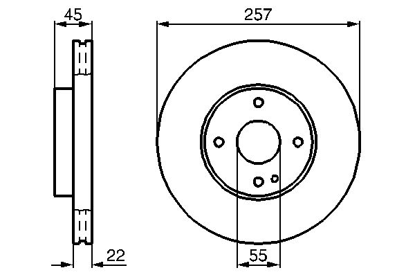 BOSCH BOS0986478638 féktárcsa