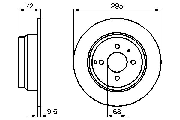 BOSCH 0986478640 Féktárcsa