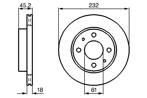 BOSCH 215 757 0 986 478 650 - Féktárcsa