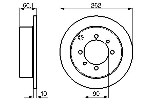 BOSCH 220 235 0 986 478 655 - Féktárcsa