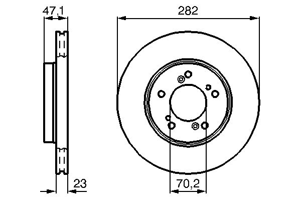 BOSCH BOS0986478667 féktárcsa