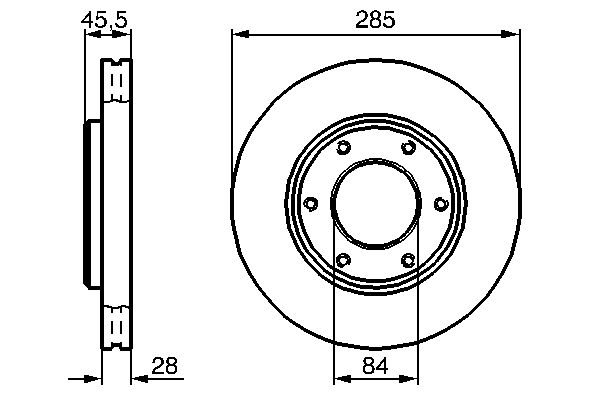 BOSCH 0986478693 Féktárcsa