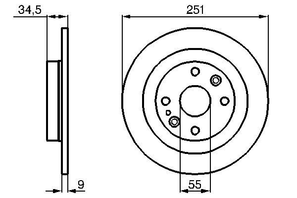 BOSCH 0986478701 Féktárcsa