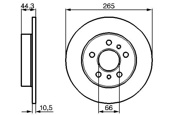 BOSCH 0986478757 Féktárcsa