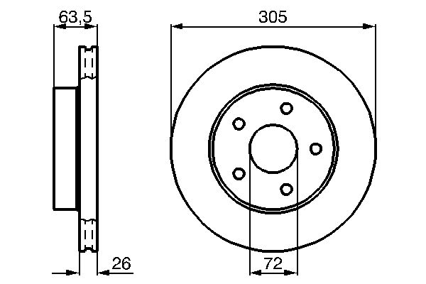 BOSCH BOS0986478772 féktárcsa