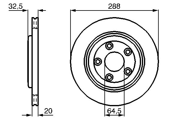 BOSCH 222 483 0 986 478 777 - Féktárcsa