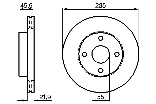 BOSCH BOS0986478787 féktárcsa