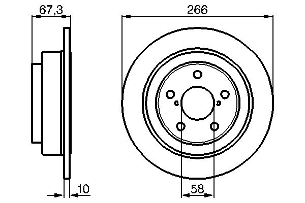 BOSCH BOH0986478799 Féktárcsa