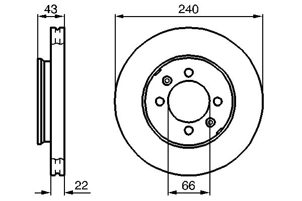 BOSCH 0986478813 Féktárcsa