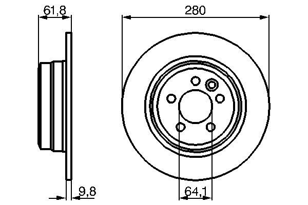 BOSCH 0986478837 Féktárcsa