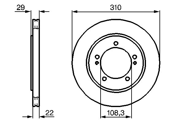 BOSCH 0986478839 Féktárcsa