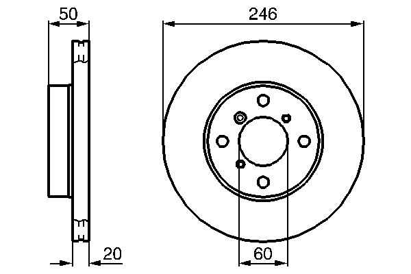 BOSCH 226 768 0 986 478 841 - Féktárcsa