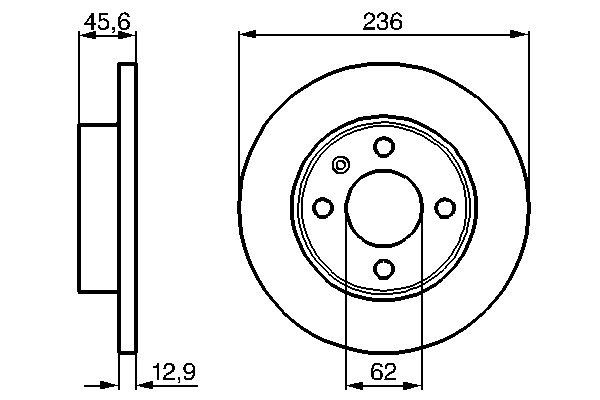 BOSCH 0986478859 Féktárcsa