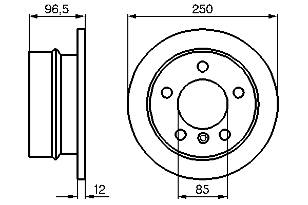 BOSCH 1001771743 0986478863 - Hátsó féktárcsa