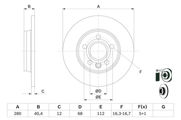 BOSCH BOS0986478871 féktárcsa