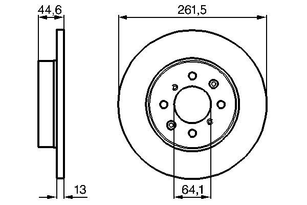 BOSCH 0986478889 Féktárcsa