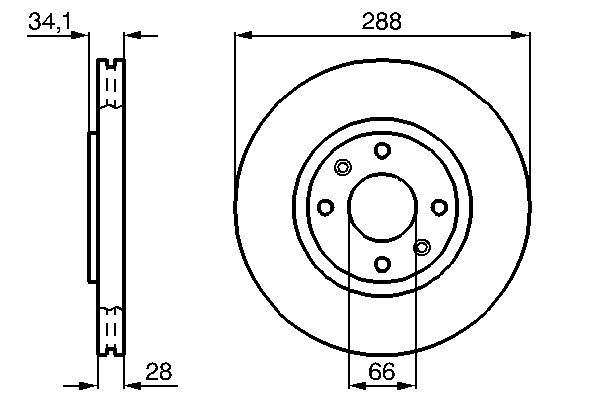 BOSCH BOS0986478980 féktárcsa