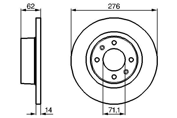 BOSCH 0986478981 Féktárcsa