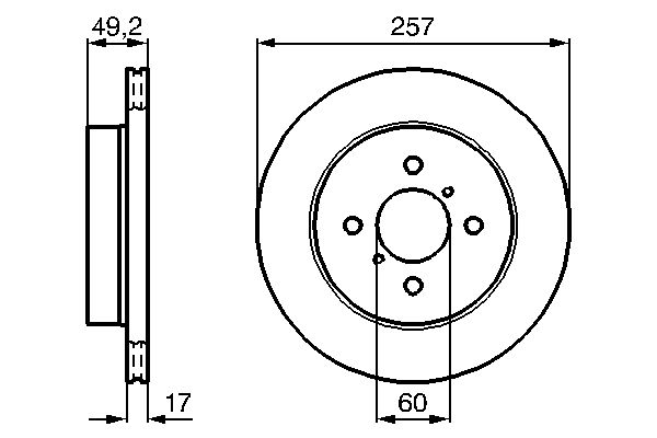 BOSCH 0986478984 Féktárcsa