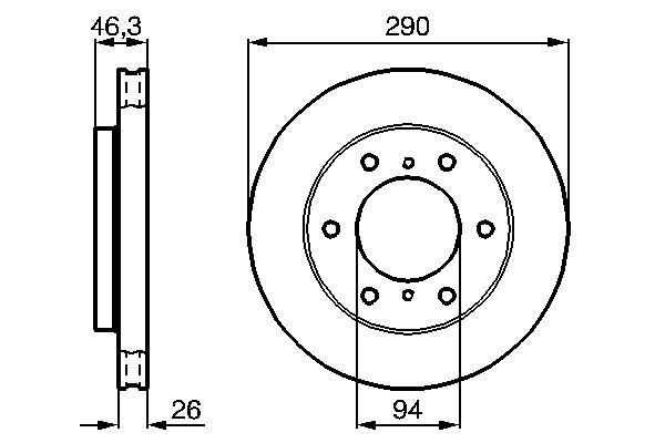 BOSCH BOS0986478990 féktárcsa